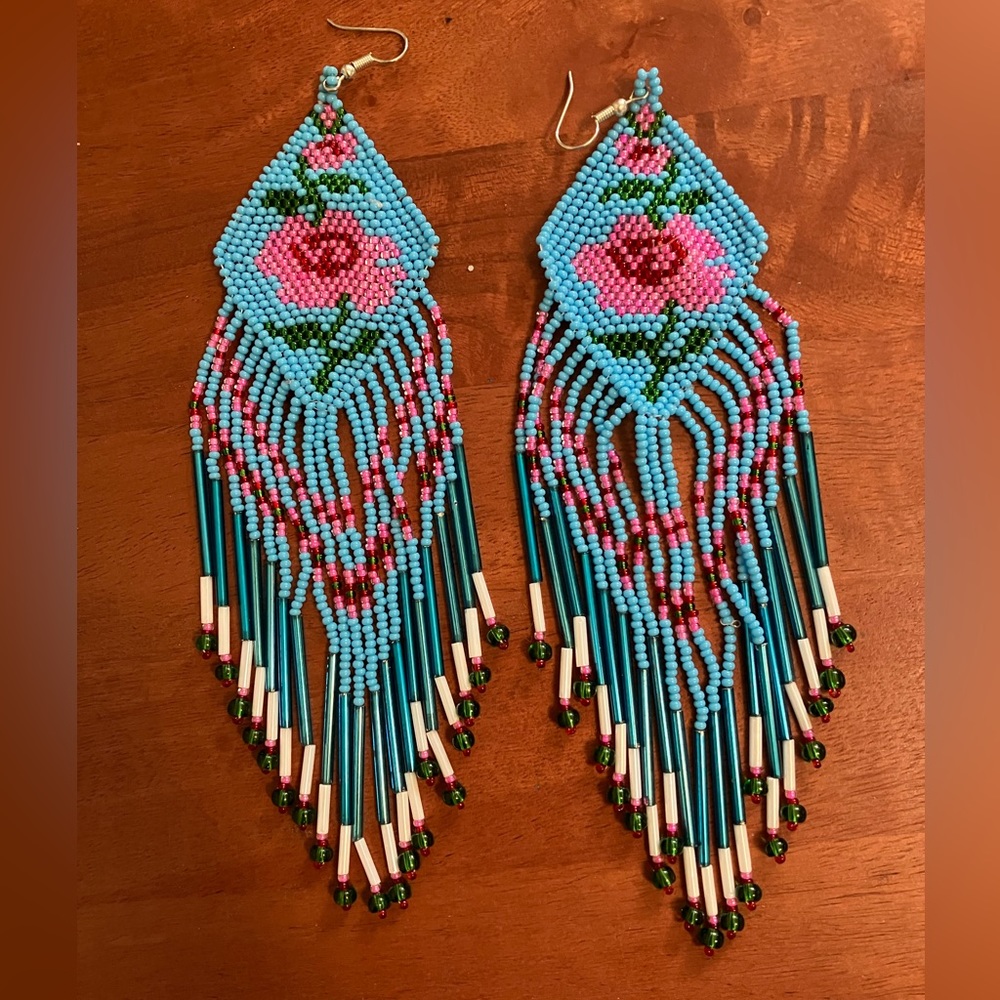 Handmade Seed Bead Earrings
